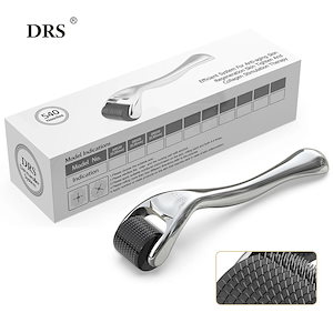 豪華Silvery DRS 540 Derma Rollerマイクロニードル媒介療法540 Pins Face Roller医療用CEを用いたスキンケアと髪の成長