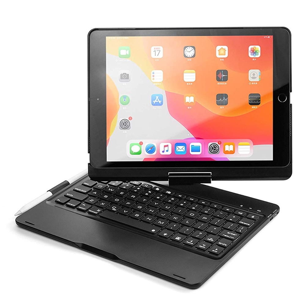 7色LEDバックライト iPad Air4 iPad Pro11 タッチパッド付き キーボードケース 360度回転 キーボードカバー ワイヤレス Bluetoothキーボード 人気 Macbookに変
