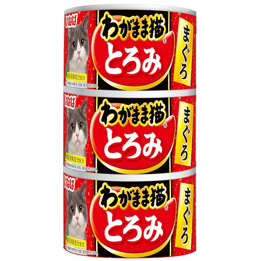 （まとめ買い）わがまま猫とろみ まぐろ 140gx3缶 猫用フード [x9]