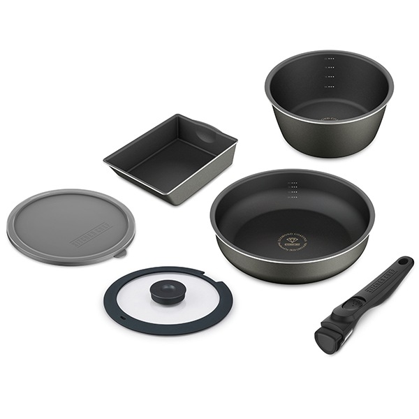 フライパンセット DCG-S6S ロイヤルグレー ダイヤモンドコートパンディープラス ガス6点セット メーカー直送