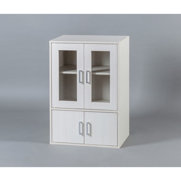 GKN-9060 オフホワイト ガラスキャビネット メーカー直送