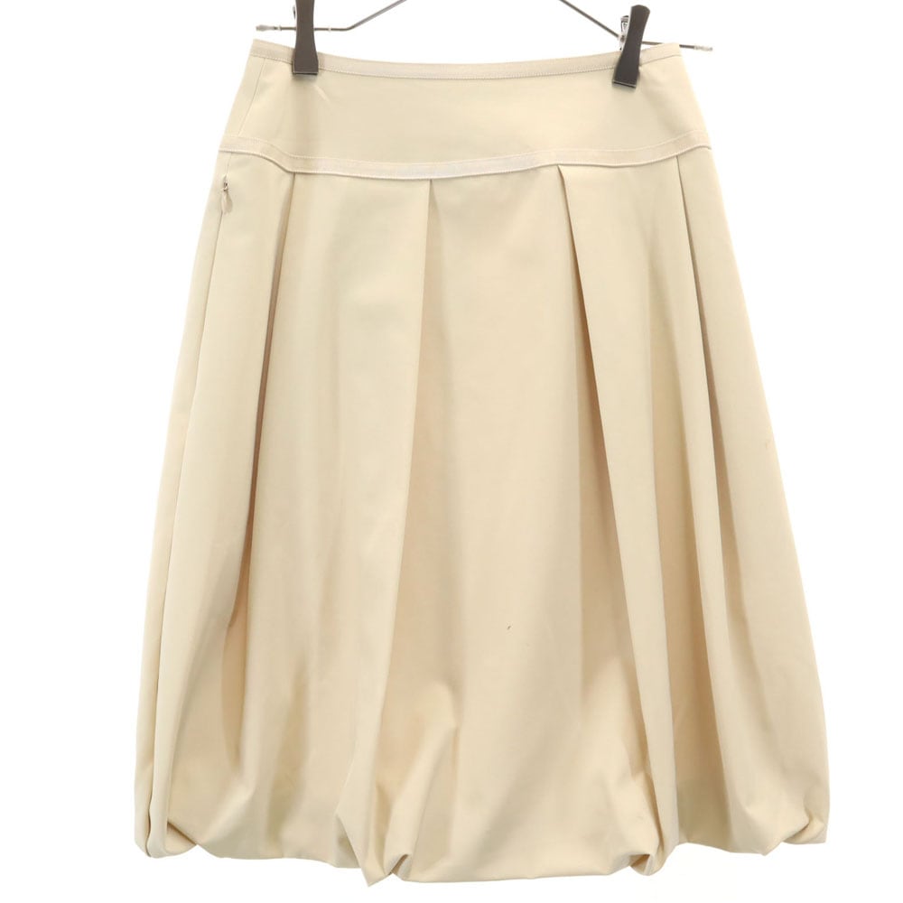 フォクシーニューヨーク 日本製 ミディ丈 バルーンスカート 38 ベージュ FOXEY NEW YORK レディース