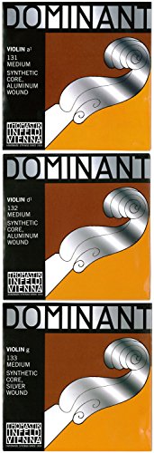 Dominant ドミナント 4/4バイオリン弦 A.D.G線セット(D線アルミ巻)