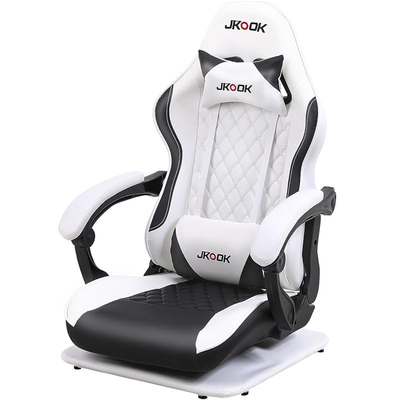 JKOOK ゲーミングチェア 座椅子 ゲーミング座椅子 通気性 振動機能 ゲーム用チェア リクライニング 回転座面 ハイバック ヘッドレスト ランバーサポート ひじ掛け付き PUレザー パソコンチェア 15,487円