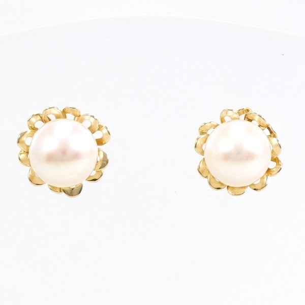 K18 18金 YG イエローゴールド ピアス パール(真珠) 総重量約1.3g ジュエリー 中古 14,756円