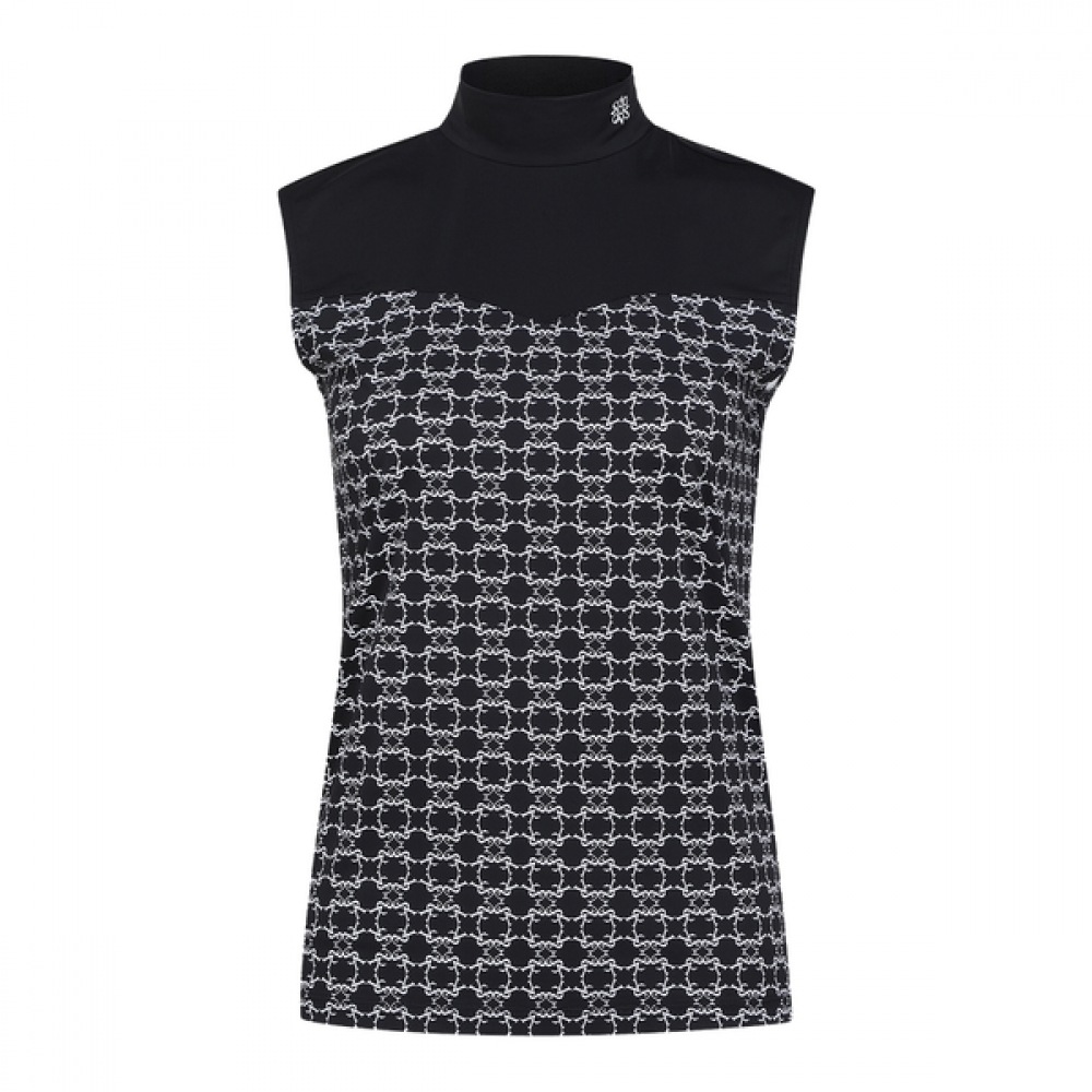 [セントアンドリュース] レディースソリッドミックスSTA柄ノースリーブトップ