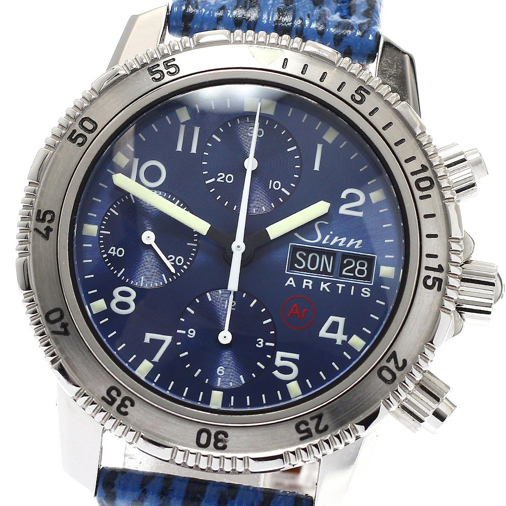ジン Sinn 203 203.ARKTIS デイデイト クロノグラフ 自動巻き メンズ 良品 保証書付き_938995【中古】