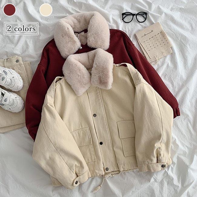 ムートンジャケット レディース 厚手 ジャケット 裏ボア 襟ファー アウター 冬 裏起毛ジャケット 暖かい 裏ボアジャケット レトロ お洒落 プレゼント