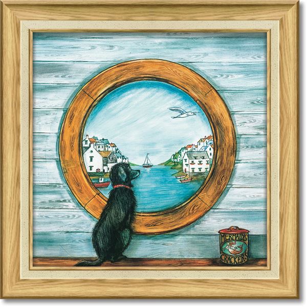 ユーパワー くりのきはるみ 版画(ジグレー)アートフレーム 「海とピンクと」 ユーパワー くりのきはるみ 版画(ジグレー)アートフレーム