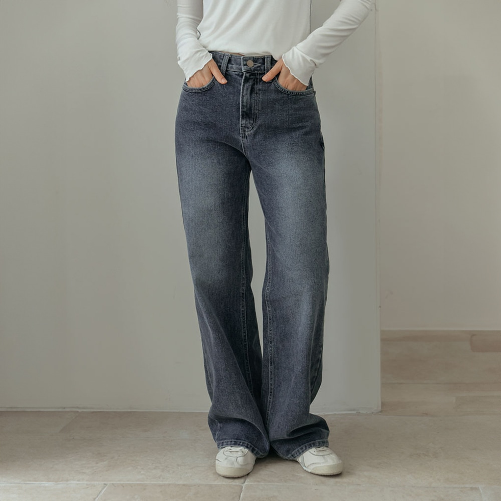 ペンネウォッシュワイドデニムパンツ