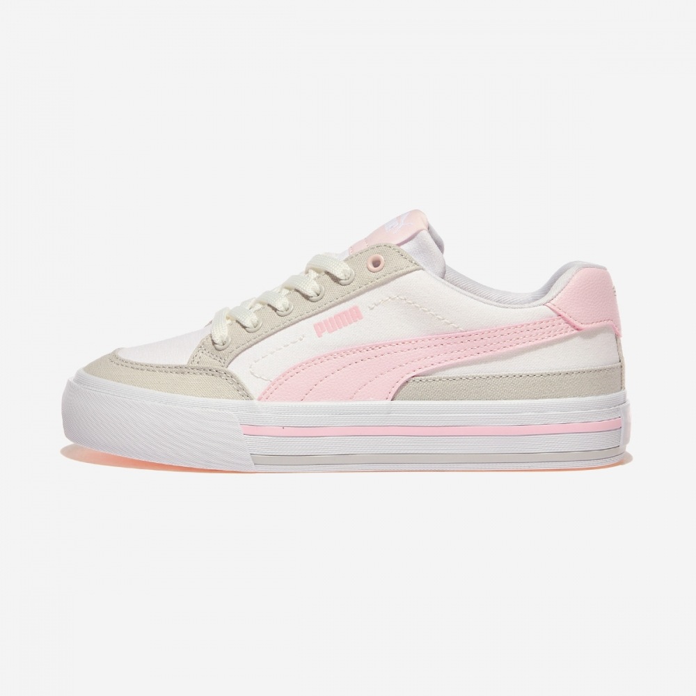 プーマコートクラシックバルク FS PKI39635305-PUMA ホワイト-ウィスプオブピンク-グレイシャルグレー