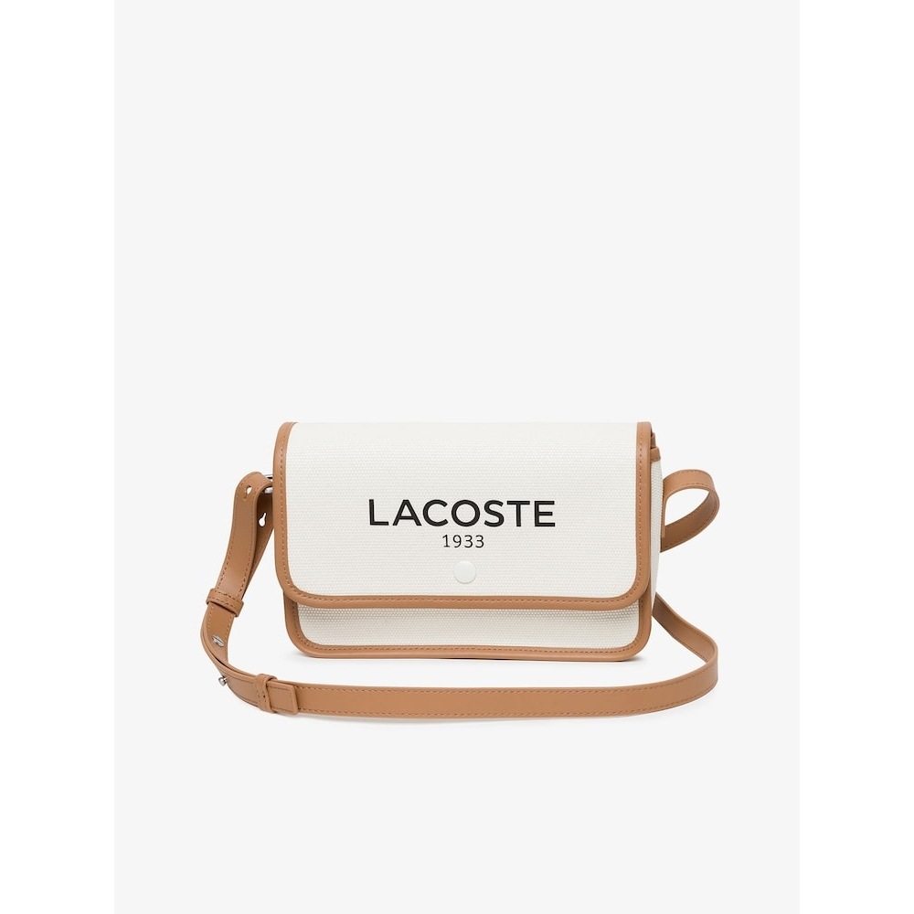 ラコステ女性用ヘリテージキャンバスフラップクロスバッグ NF4507T54G K02 Q2NNF4507T54GK02