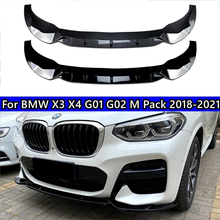 BMW x3,x4,g01,g02,新しいフロントバンパー用の車のディフューザーディフューザー,ボディキット保護,2018および2019 2020 2021のチューニング
