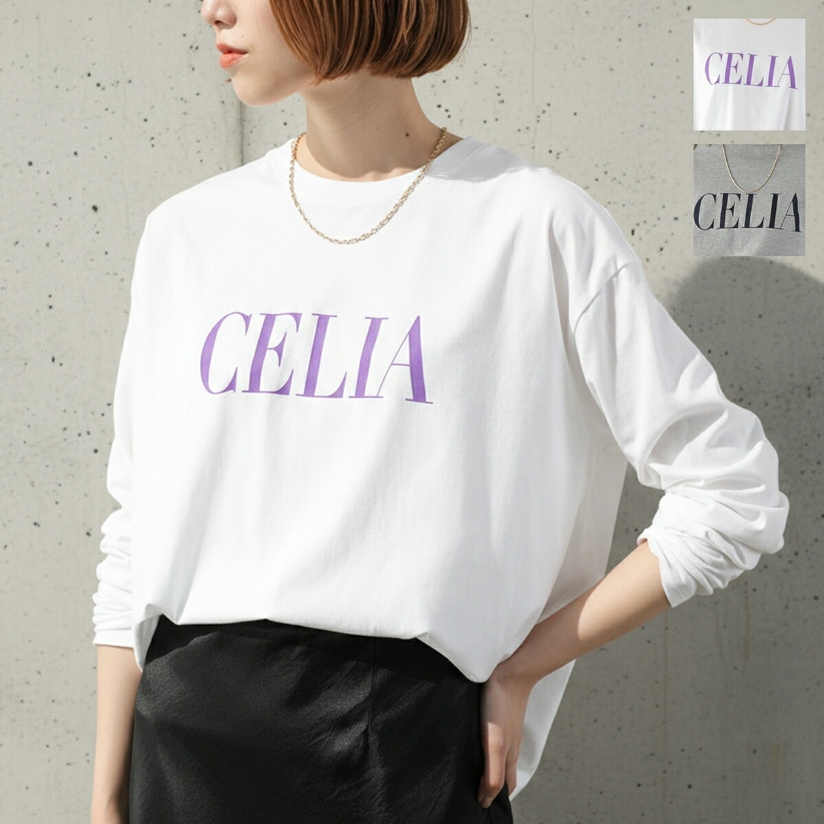 MICA&DEAL マイカ＆ディール ロンT 0125409301 レディース ロゴ クルーネック カットソー コットン Tシャツ 長袖 カラー2色