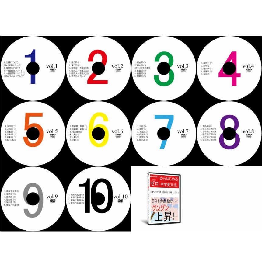 【サントップ】中学英語英文法DVD全10枚