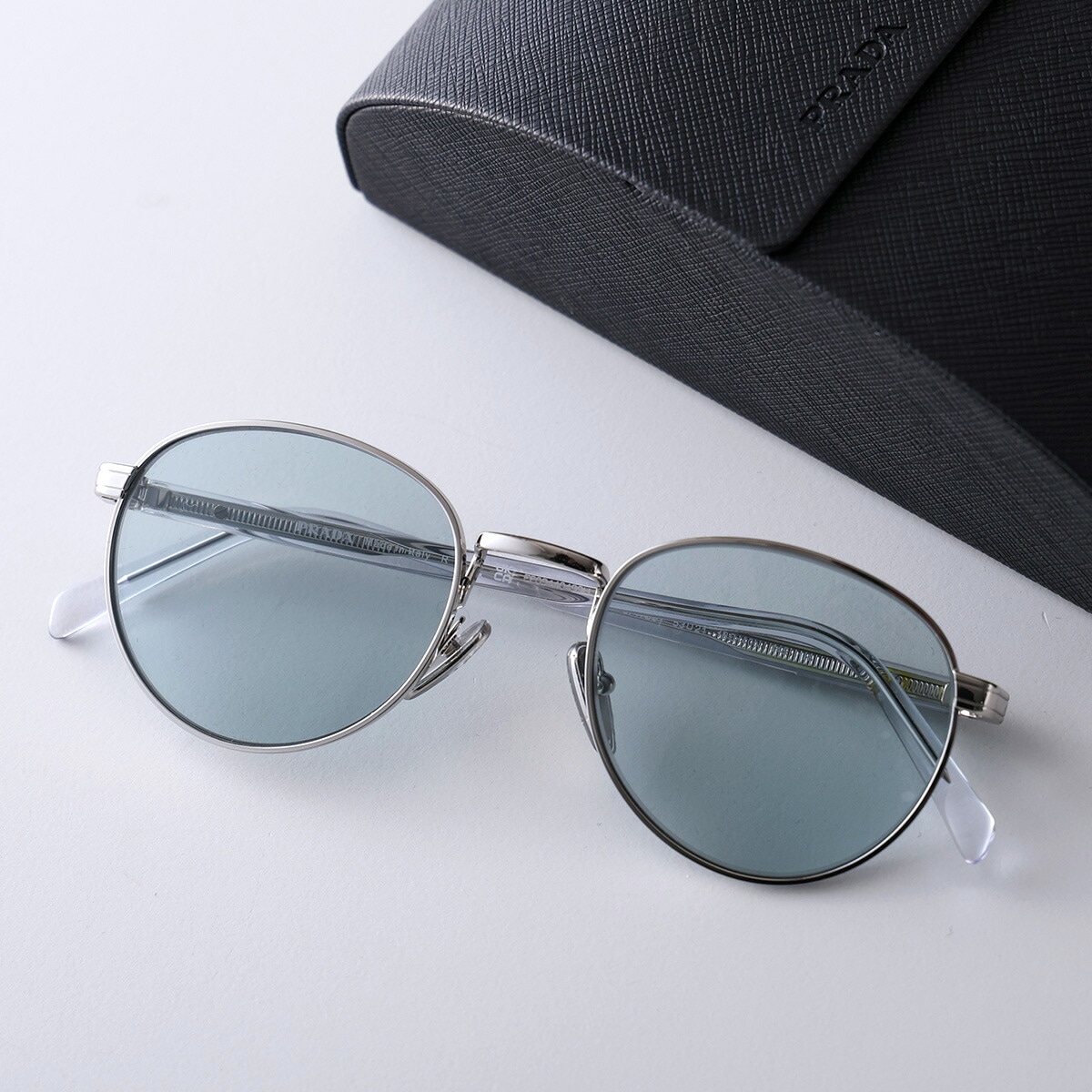 PRADA プラダ サングラス SPR B51 レディース ボストン型 メタルフレーム 細フレーム フルリム クリングスタイプ ロゴ アイウェア 1BC-40N