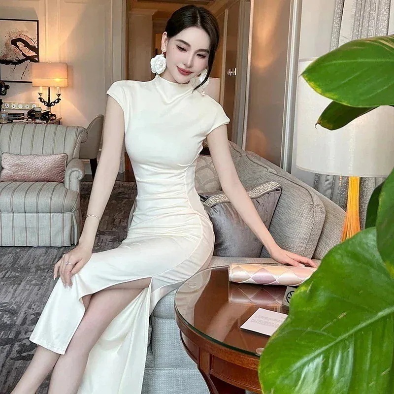 チョンサム タイト フォーマル パーティードレス 発表会 披露宴 卒業式 演奏会 ロングスカート上品 チャイナドレス ワンピース 二次会 結婚式 スリットワンピース 同窓会 人気