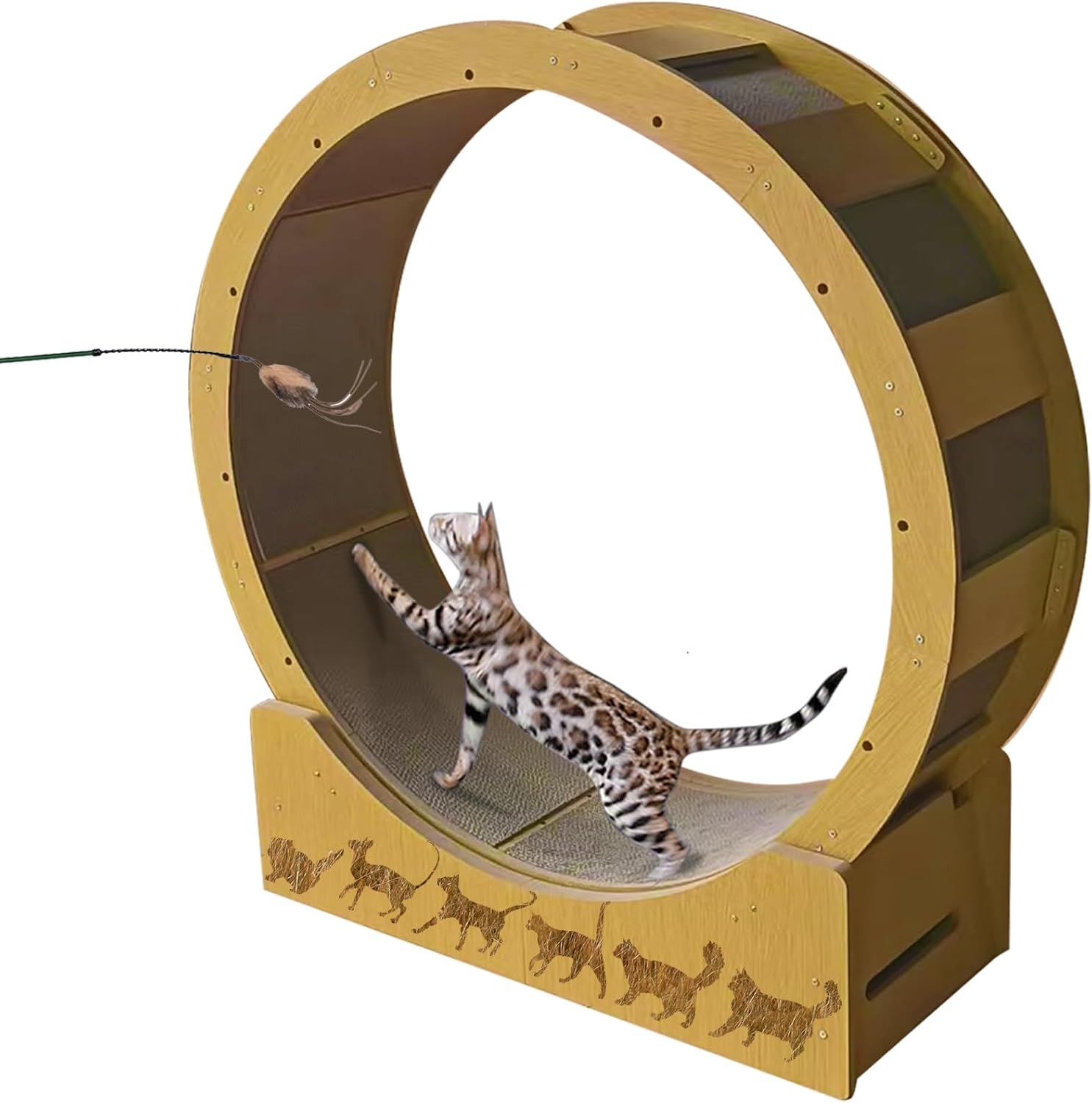 キャットホイール 猫の車輪直径100センチメートルキャットウォーク 回し車 滑走路は交換可能な6枚の波板でできていますルとみなせる円形猫 爪研ぎキャットホイール爪とぎ猫爪研ぎ猫 爪研ぎ 猫 ダンボール