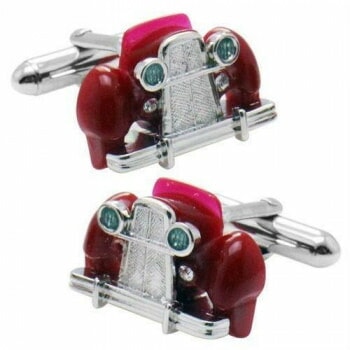 SWANK（スワンク） クラシックカーのカフス（レッド） C0120