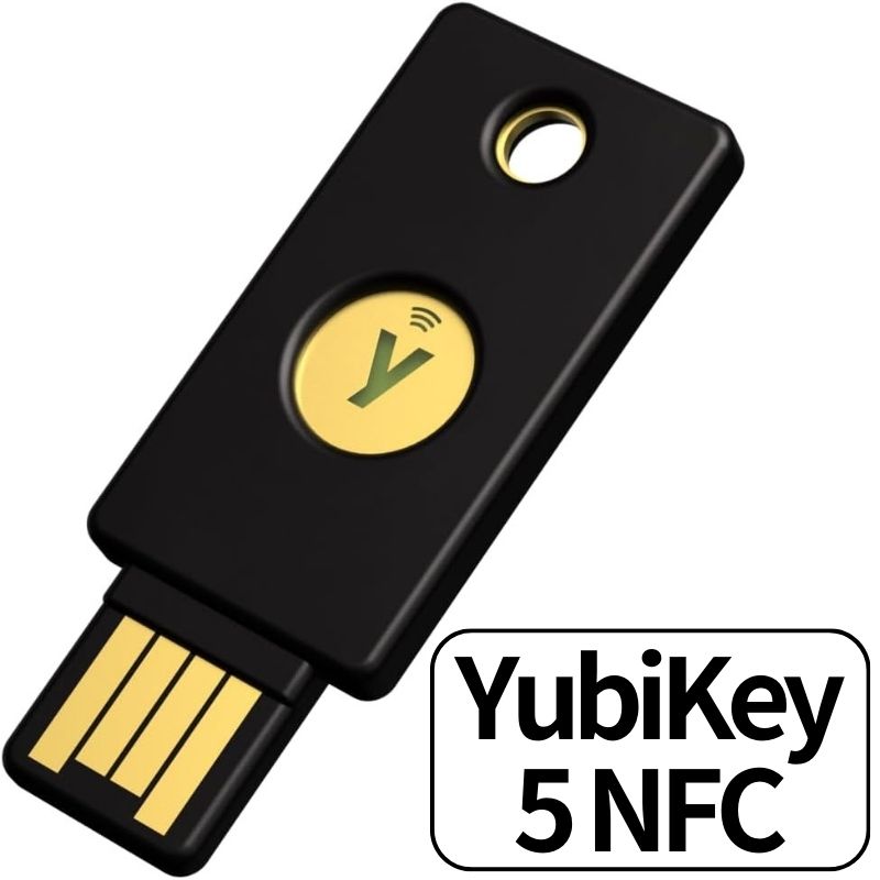 Yubico ユビキー セキュリティキー Y-237 YubiKey 5 NFC ログイン U2F FIDO2 USB-A ポート 2ファクター認証 高耐久性 耐衝撃性 防水 輸入品 7,839円
