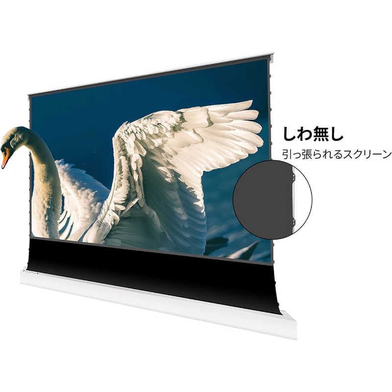 VIVIDSTORM　(高輝度レーザープロジェクター用)100インチプロジェクタースクリーン-白(超短焦点＆長焦点用床置き電動スクリーン) [電動]　VWSDSTUST100H（お届けのみ）