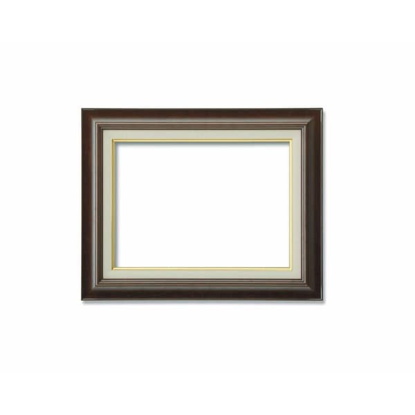 ( 油額 ) 油絵額 キャンバス額 木製油絵額 茶色油絵額 M8号 455×273mm ブラウン 額 額縁 フレーム
