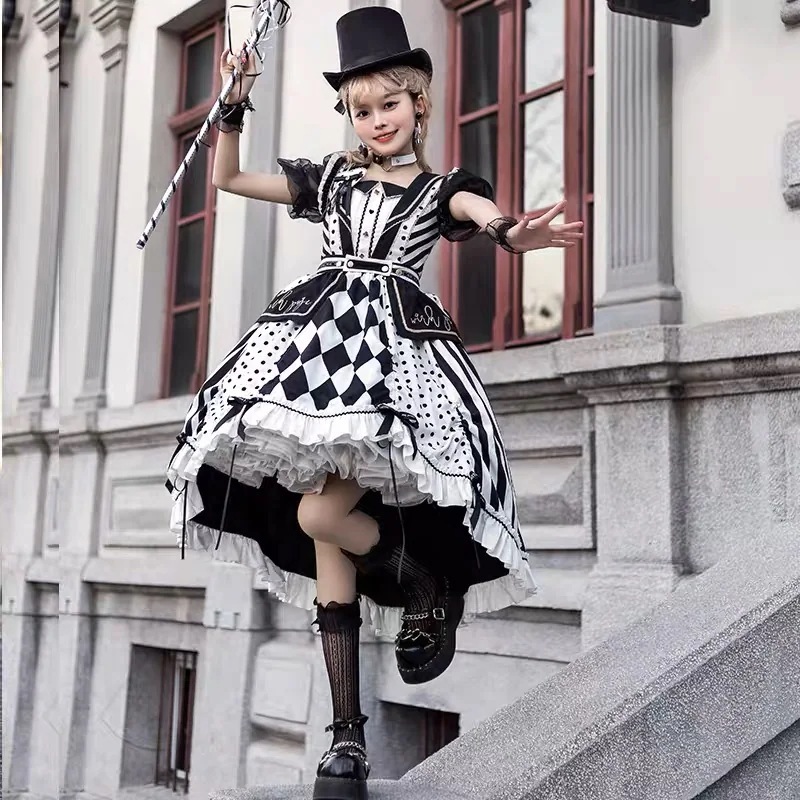 新作オリジナル高質ロリータワンピースセットアップ可愛い 二次元かわいい新作公主 かわいい ロリ学園祭 A65