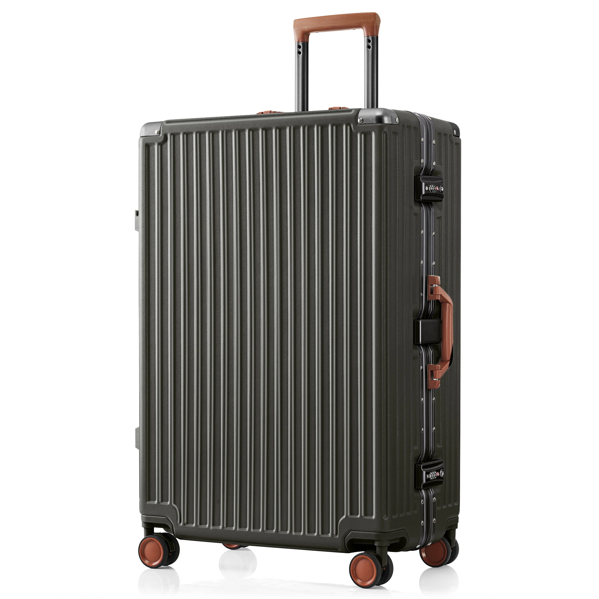 【国内発送&送·料·無·料】スーツケースフック式底足静音Sサイズ防水ポケット軽量機内持ち込みおしゃれフレームタイプダイヤル式小型キャリーケースキャリーバッグ2