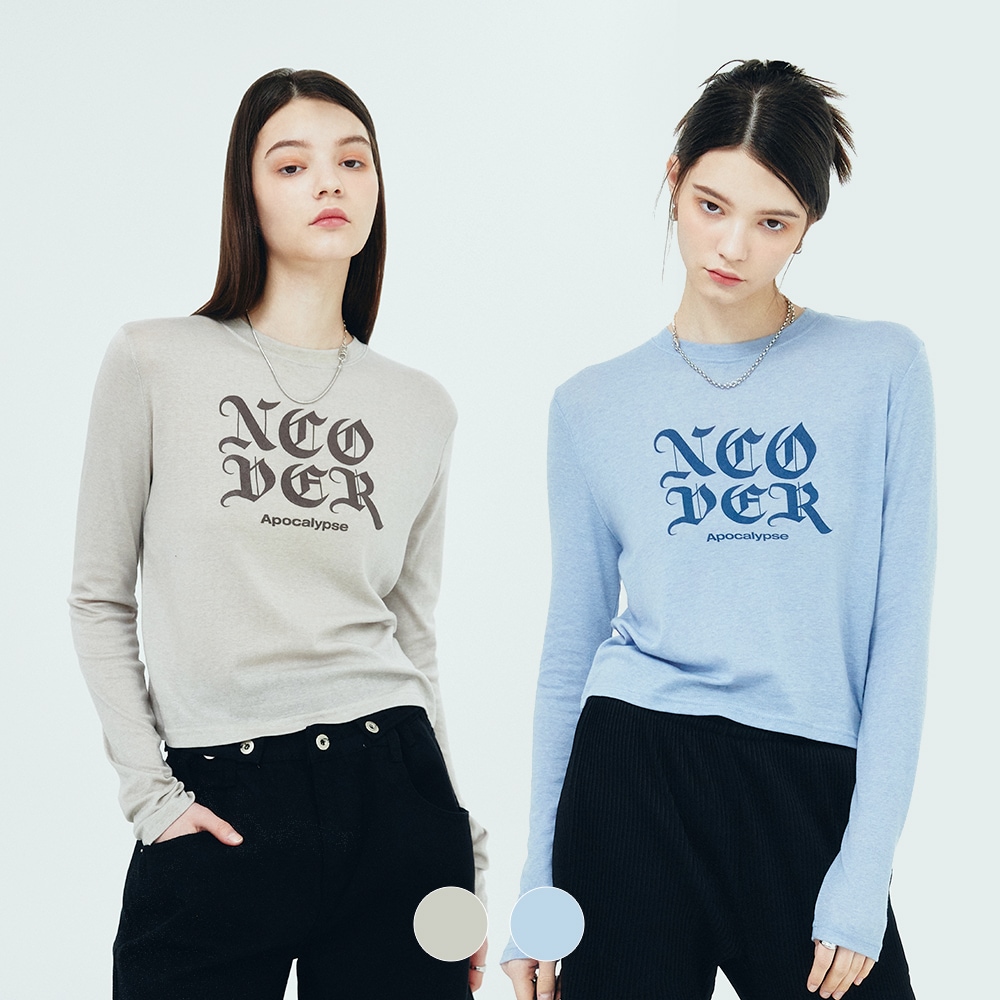 NCOVER ROMAN TYPO LONG SLEEVE-2COLOR 5,900円