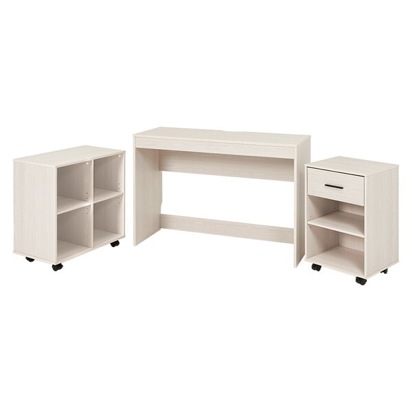 RT-1477WS ウォッシュホワイト デスク3点セット メーカー直送