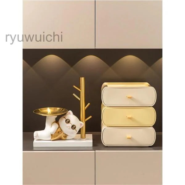 【現品】開運 招き猫 置物 開店祝い プレゼント ギフト 鍵 収納 キーフック スタンド 玄関 小物収納 動物鍵置き 北欧 鍵置き場 省スペース インテリア小物 記念品