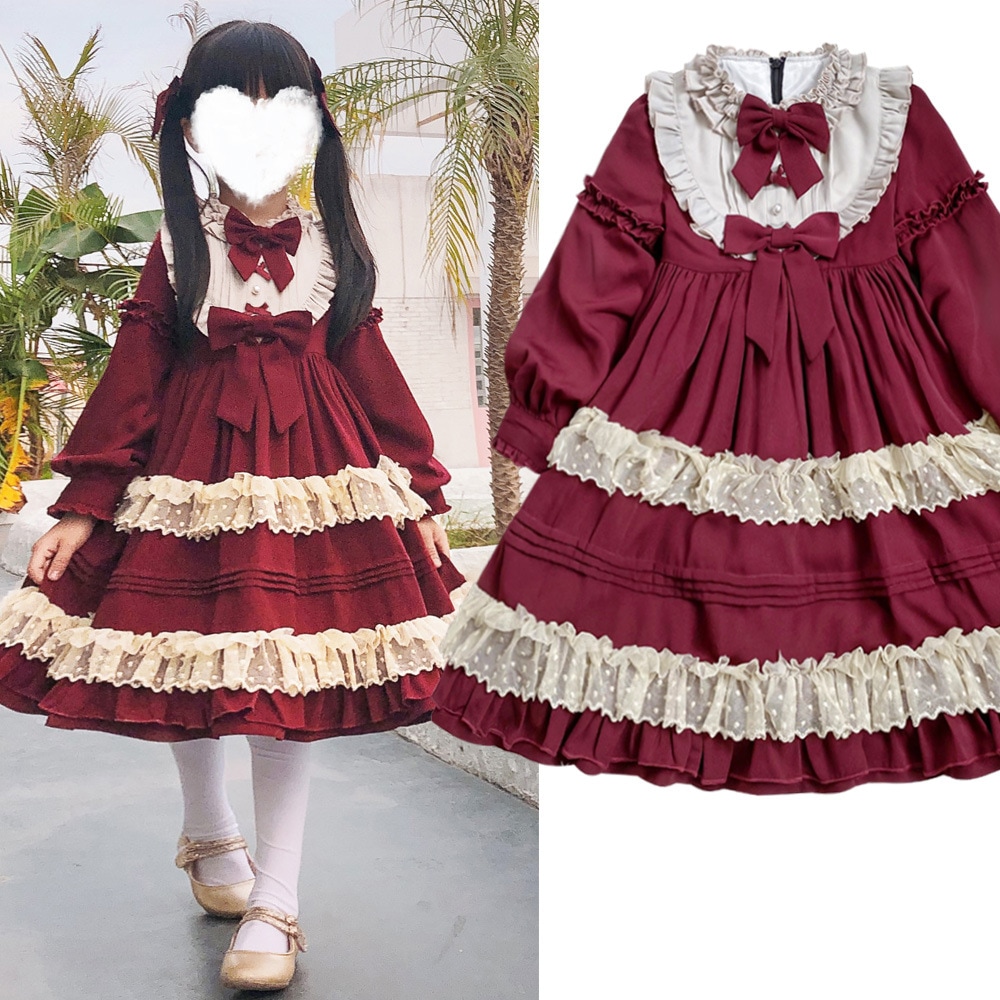 子供服 ローズラブ OP ライトロリータ デイリーロリータ レトロドレス ソフトガールドレス 5,798円