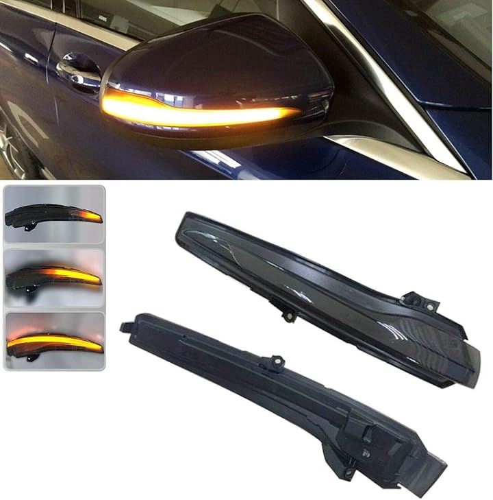 シーケンシャルとノーマル点滅切替SW付き LED 流れる スモーク ドアミラー ウインカー W205 S205 C205 A205 W213 S213 C238 W222(スモーク)