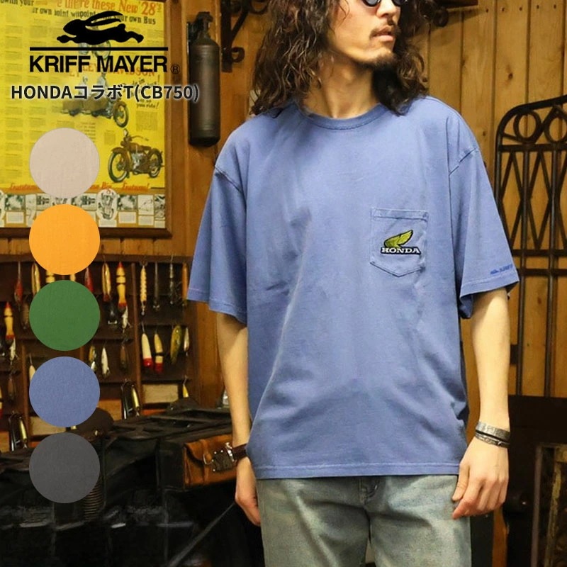 クリフメイヤー Tシャツ ホンダ コラボ KRIFF MAYER HONDAコラボT(CB750) Tシャツ MENS メンズ 半袖 カットソー トップス 2457200 5,517円