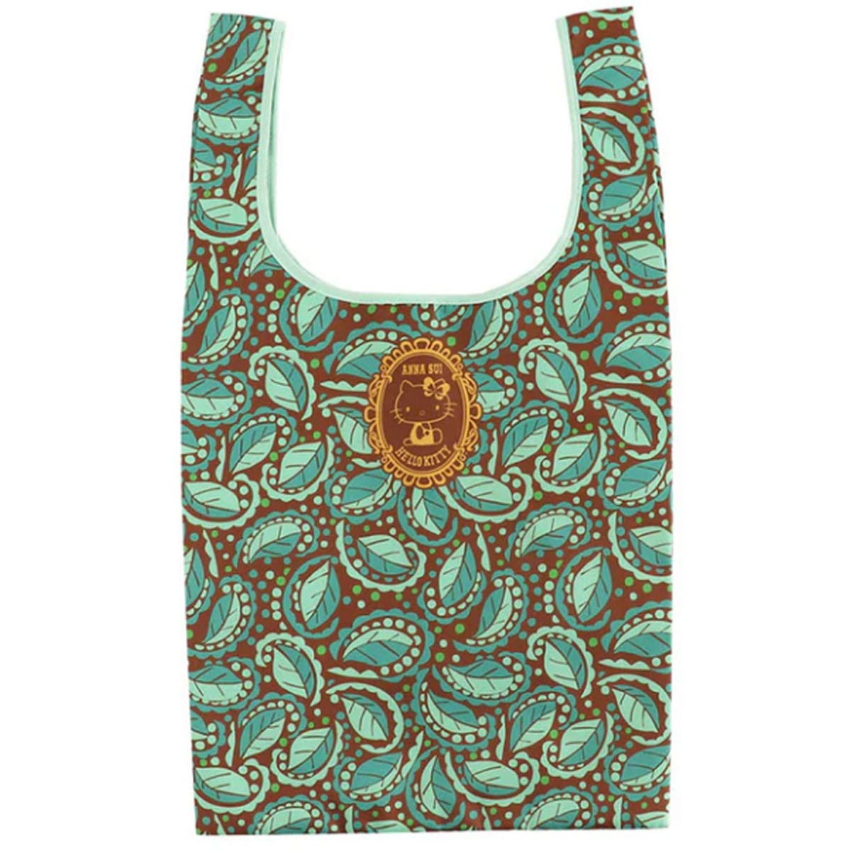 リーフ柄 エコバッグ ランチトート ハロー キティ カバン バッグ 鞄 サブバッグ トート 緑 グリーン ブランド クリスマス ハロウィン バレンタイン 新居祝い お返し 誕生日 プレゼント ギフト