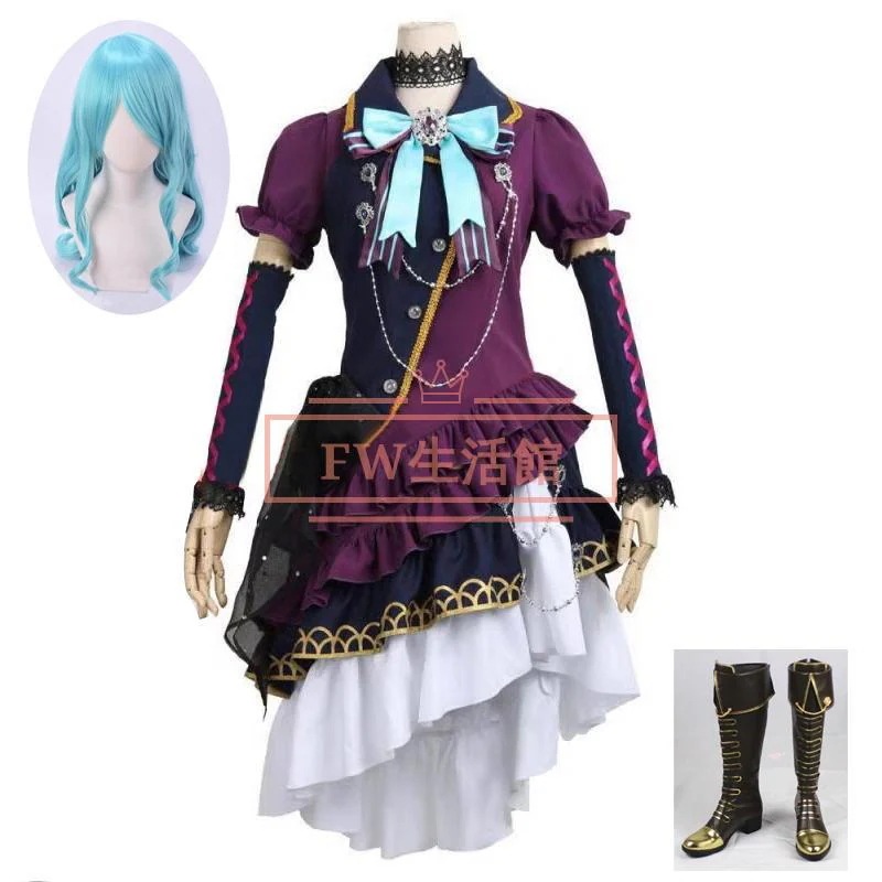 BanG Dream! バンドリ！ 風 氷川 紗夜 コスプレ衣装 ウィッグ 靴 コスチューム 演出服 アニメ ゲーム ハロウィン cosplay 変装 11,479円