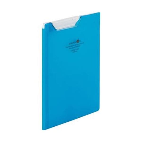 （まとめ）リヒトラブ AQUA DROPsクリップファイル A5 青 F-5065-8 1枚(×20セット)