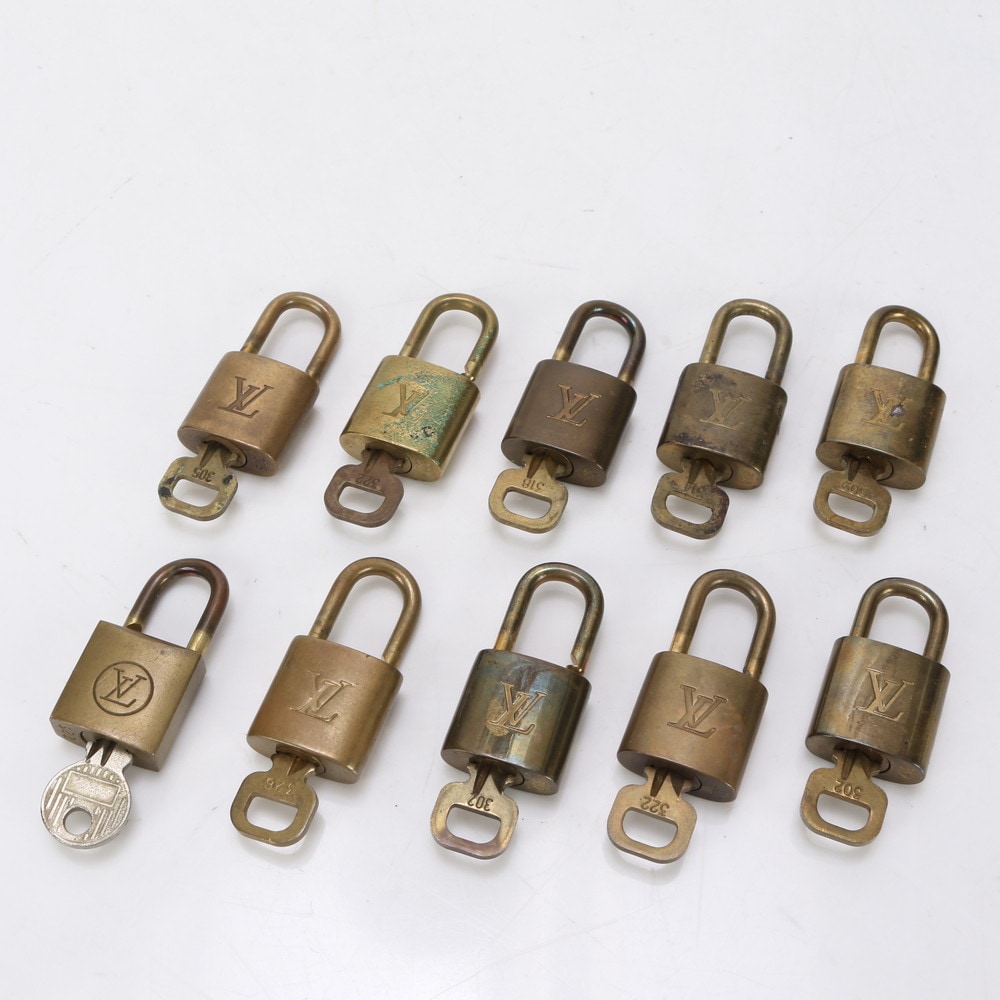 まとめ 10点 セット カデナ パドロック南京錠キー鍵ゴールド バッグ モノグラム ダミエ トート ショルダー シルバー メンズ レディース MMM BI11-2 中古