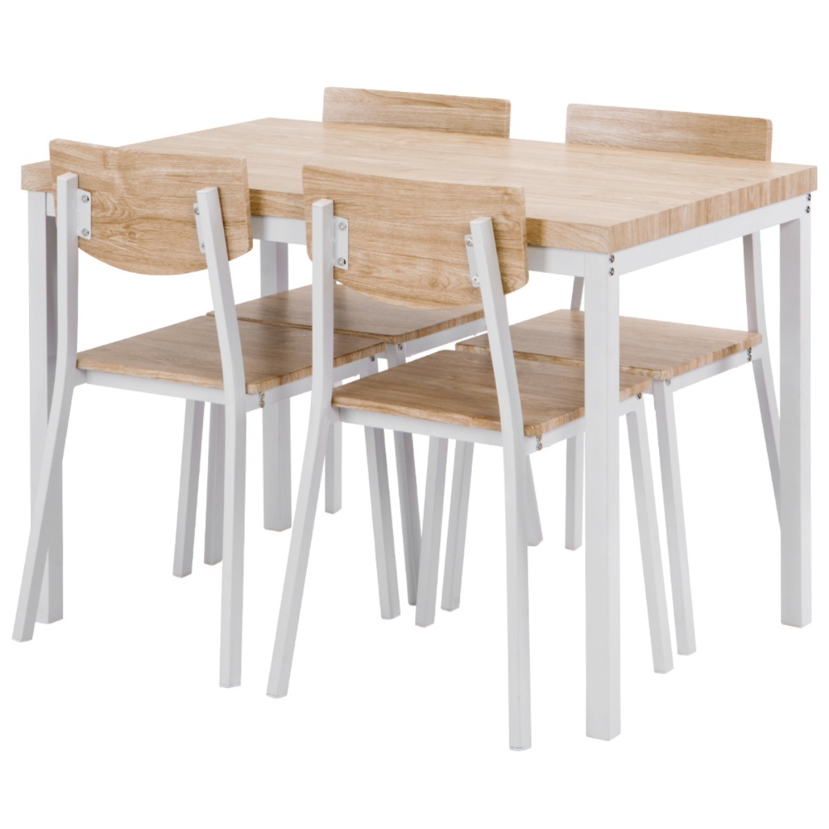 ダイニングテーブルセット4人用 5点セット ダイニング セット スチール 食卓 チェア4脚 幅110*70*75cm コンパクトサイズ 4人掛け おしゃれ 【日本国内出荷-3日で配達】DJYC218 17,337円