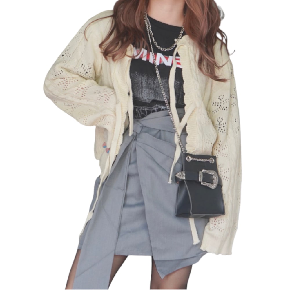 Irregular Mini Skirt (grey) A.D.G レディース