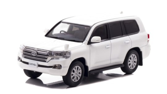CAR-NEL 1/43 トヨタ ランドクルーザー AX G selection (URJ202) 2015 White Pearl Crystal Shine【CN431504】 ミニカー CN43