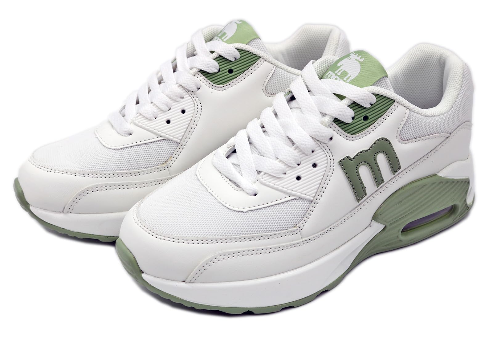 [モズ] 撥水 スニーカー エアークッションソール レースアップ レディース 運動靴 スポーツ 通気性 22.5cm～25cm 対応 9502491 ミント 23.5 cm 3E