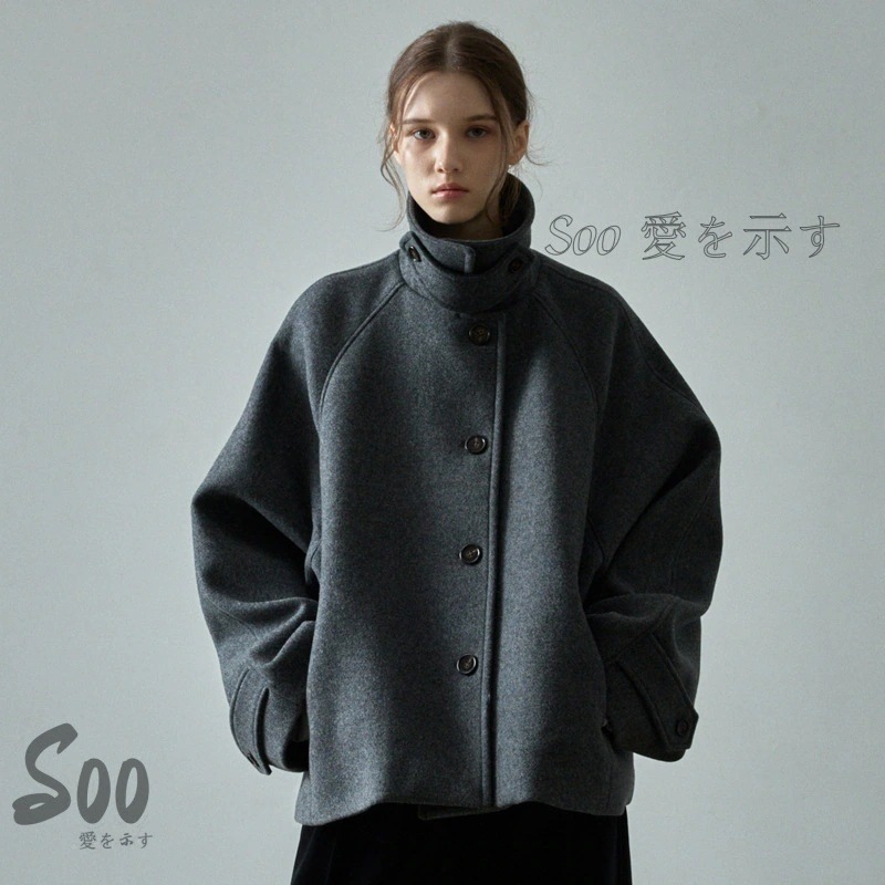 高級ウールコートショートウールコートレディース高級小ウールコート2025秋冬高級生地