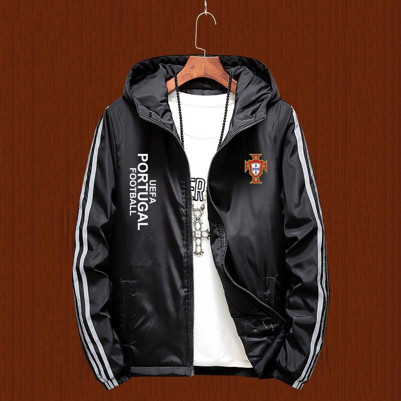 アウター 秋冬 ヨーロッパ カップ ポルトガル代表チーム サッカー厚いジャケット コート男女兼用 ウインドブレーカー コート
