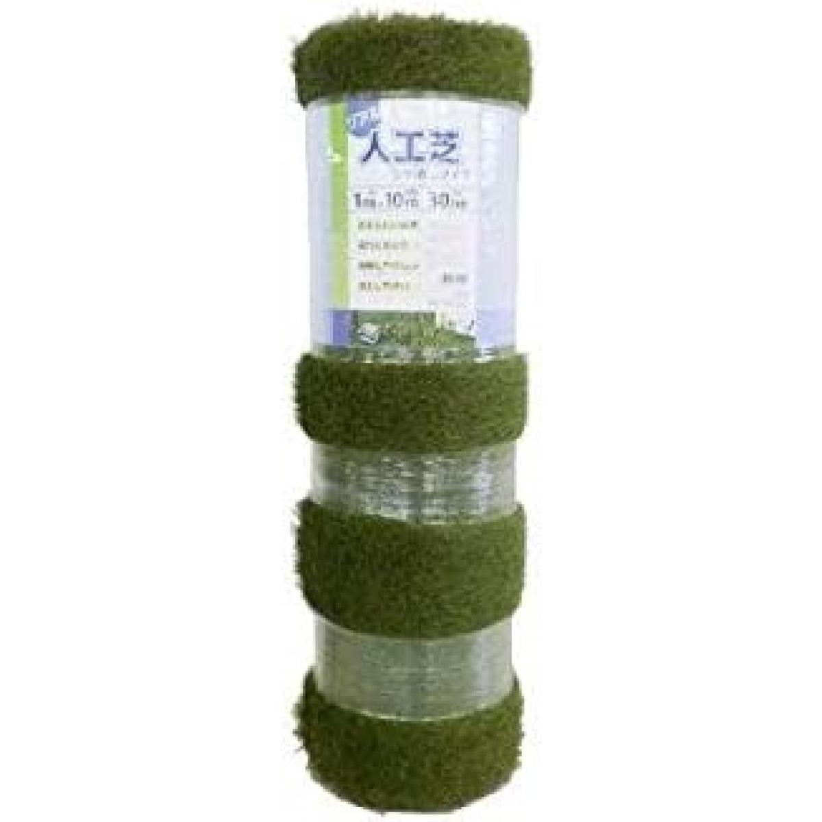 シンセイ リアル人工芝艶消し 1mx10m 30mm 芝丈3cm　防草シート 枯れ色ミックス 庭 ベランダ