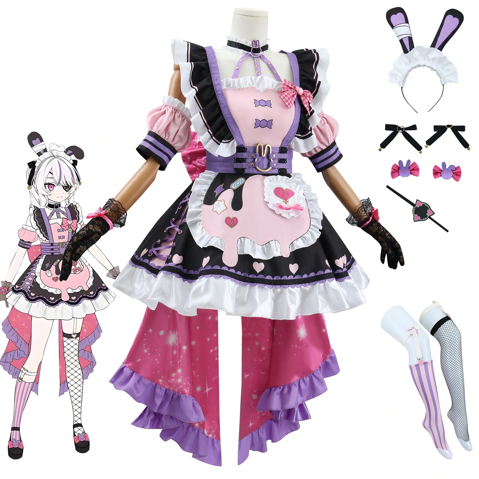 「にじさんじ」マリア マリオネット Maria Marionette 2.0 ILUNA コスプレ にじさんじ セットアップ YouTuber VTB Virtual YouTuber