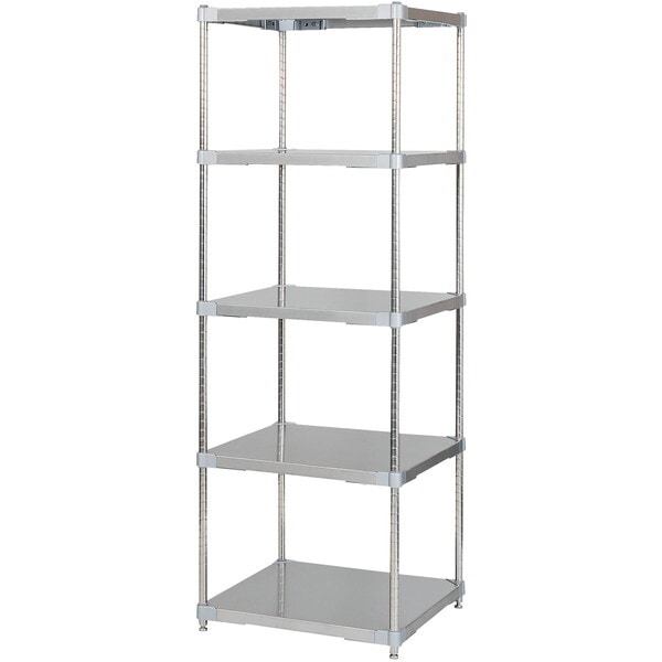アイ・エル・シー GSS5-6060 燕三条製 PROFACE SUS304ステンレスソリッドシェルフ5段 600×600×1800 SUS304ステンレスポール メーカー直送