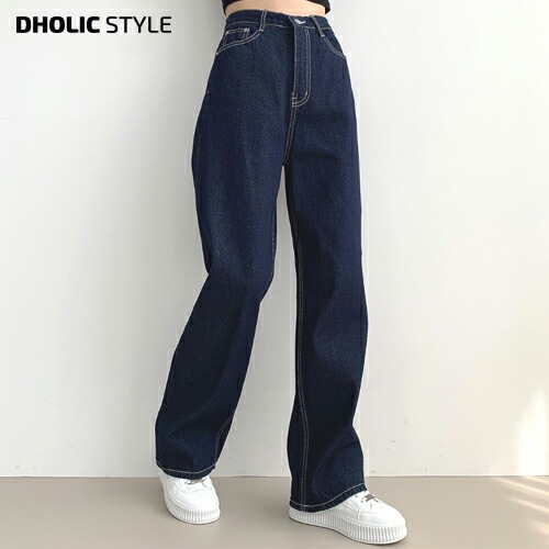 [メガ割りSALE]ハイウエストステッチワイドデニムパンツ・p421165