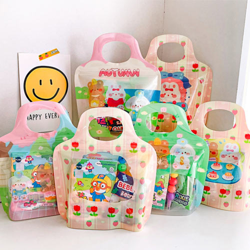 誕生日プレゼント（お返し用）包装セット小学生子供ポロロ団体おやつグッディバッグ10個