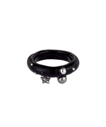 NFF starfish drop ring black スターフィッシュドロップリング ブラック 韓国アクセサリー 正規品 指輪